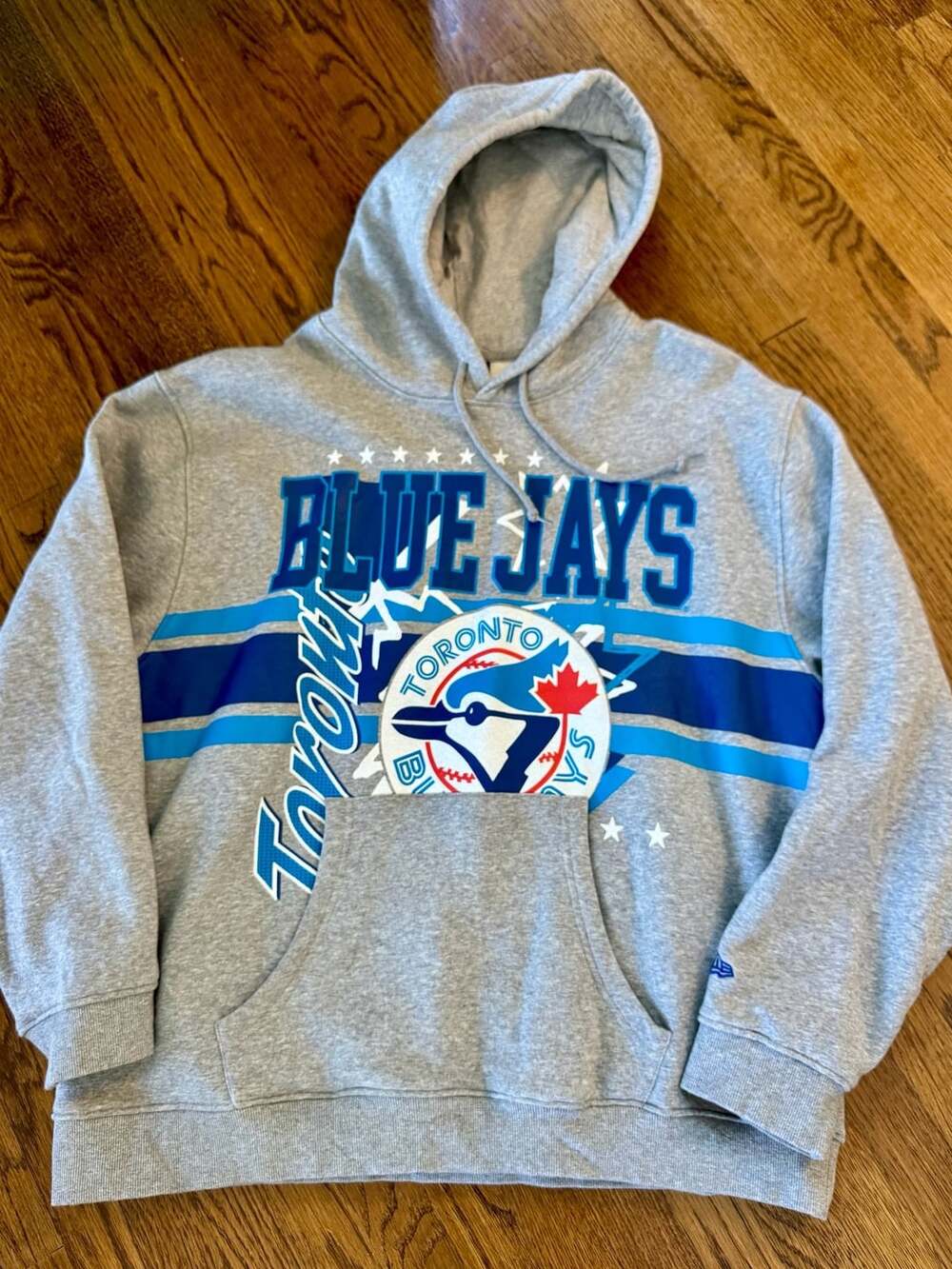 New Era Toronto Blue Jays Hoodie Size XL Grey Cooperstown Collection